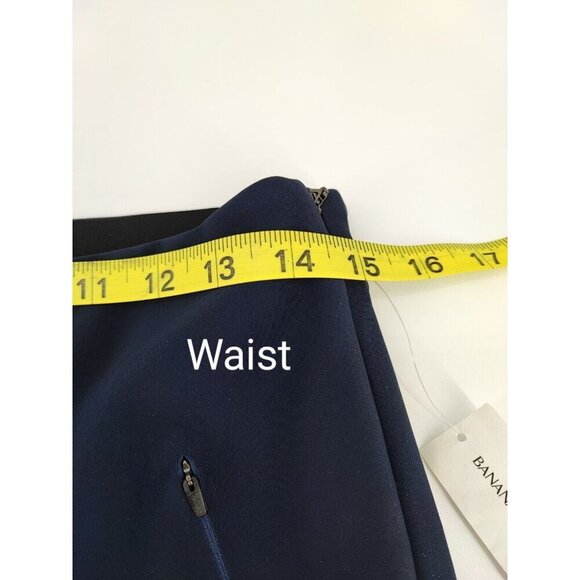 BR Standard Skinny Fit Highrise 4 Way Stretch Navy Blue Pants Size 8 Short - Picture 12 of 15